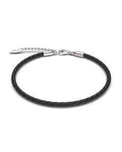 Rerum Bracciale Nero Arg. 925 17+3cm