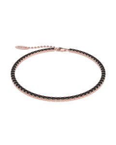 Rerum Bracciale tennis 2,5 cm in argento rosè 16,5 cm + 3 ext