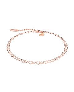 Rerum Bracciale a maglia Cuore in argento rosè