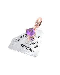 Rerum Charm Arg. 925 Amicizia - Ametista