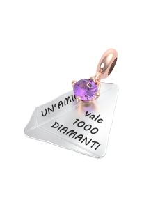 Rerum Charm Arg. 925 Amicizia - Ametista