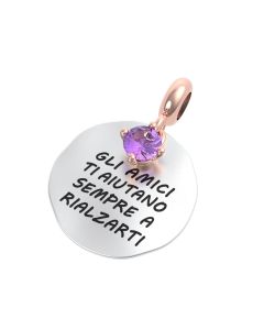 Rerum Charm Arg. 925 Amicizia - Ametista