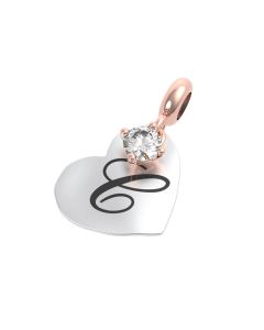 Rerum Charm Arg. 925 Lett. C - Cristallo Di Rocca