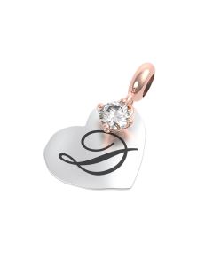 Rerum Charm Arg. 925 Lett. D - Cristallo Di Rocca