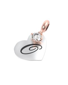 Rerum Charm Arg. 925 Lett. O - Cristallo Di Rocca