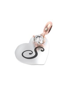 Rerum Charm Arg. 925 Lett. S - Cristallo Di Rocca