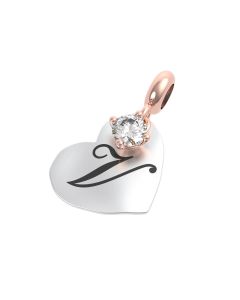 Rerum Charm Arg. 925 Lett. V - Cristallo Di Rocca