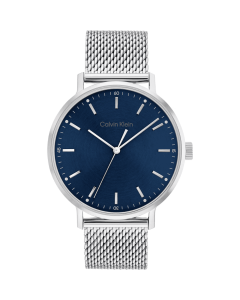 CK TIMELESS 42mm 3H BLUE SILVER SS BRAC. 25200045