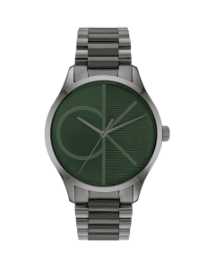 CK ICONIC 40mm 3H GREEN GREY SS BRACE. 25200164