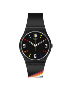 Swatch BLACK CAROUSEL SQUARES SO28B705