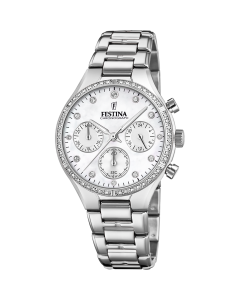 Festina Orologio Acciaio Cronografo Quadrante Madreperla