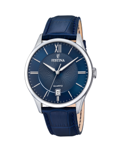 Festina Orologio Acciaio Solo Tempo Quadrante Blu