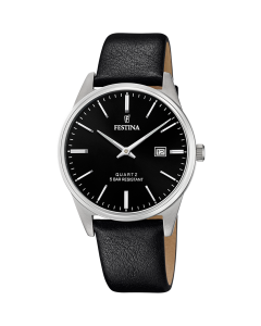 Festina Orologio Acciaio Solo Tempo Quadrante Nero